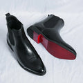 Men's Cap Toe Leather Chelsea Boots