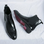 Men's Cap Toe Leather Chelsea Boots