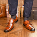 Men's Cap Toe Monk Strap Shoes