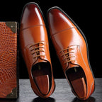 Men's Leather Cap Toe Oxford Shoes
