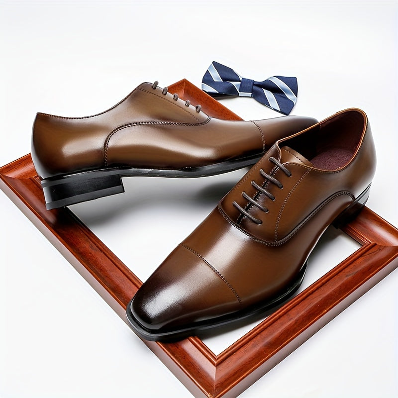 Men's Closed Lace Cap Toe Shoes