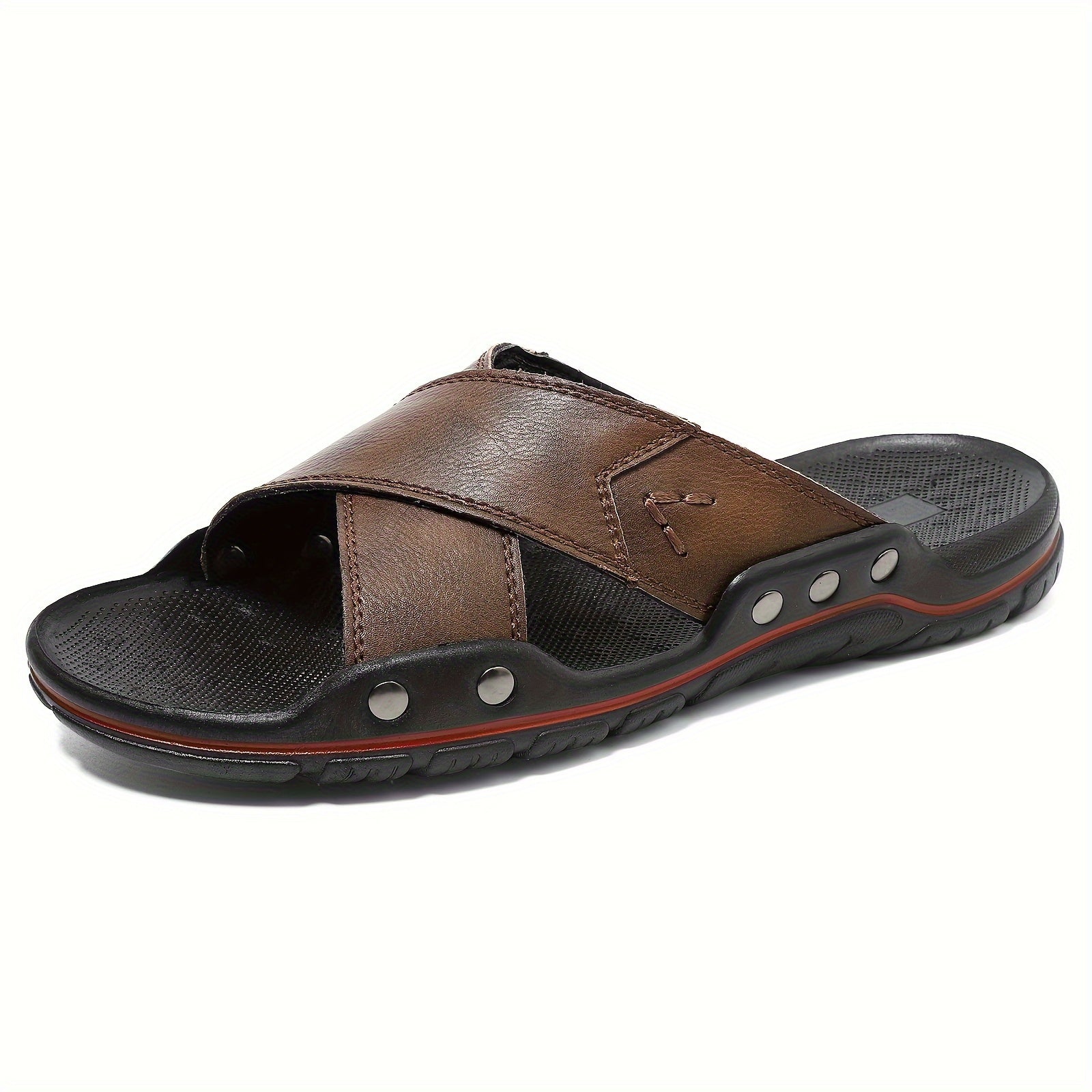 Men's Cross Strap Slide Sandals