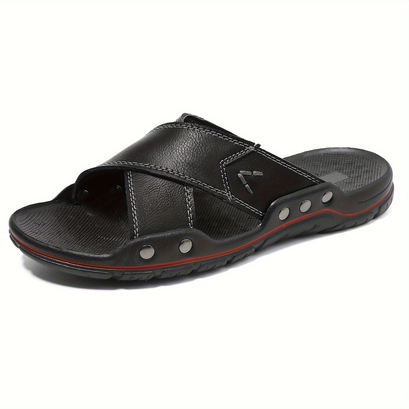 Men's Cross Strap Slide Sandals