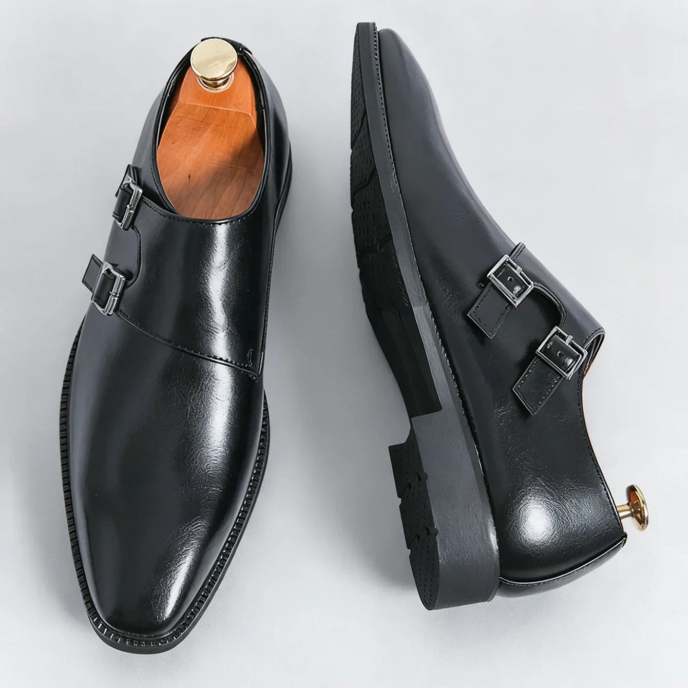 Men's Double Monk Strap Shoes