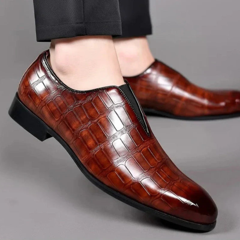Men's Embossed Dress Loafers