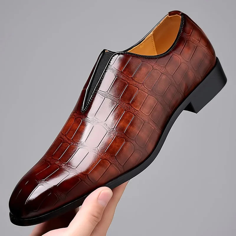 Men's Embossed Dress Loafers