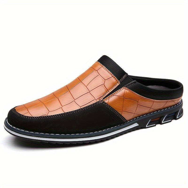 Men's Embossed Slip-On Mules