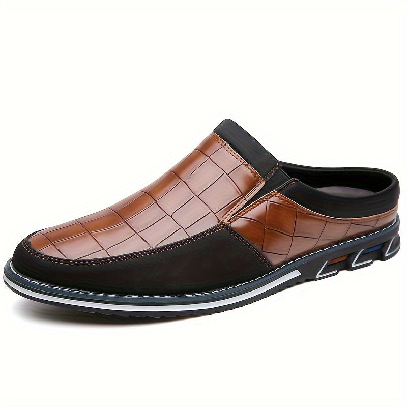 Men's Embossed Slip-On Mules