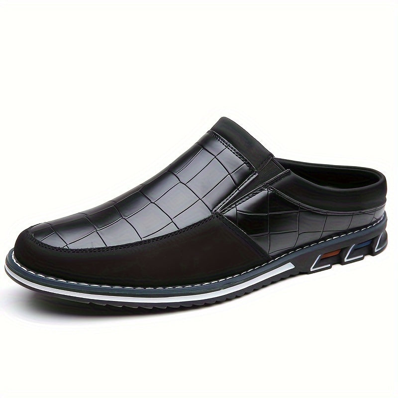 Men's Embossed Slip-On Mules