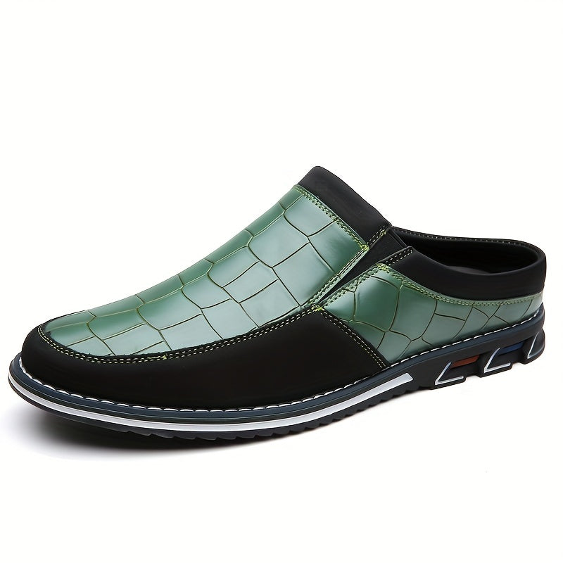 Men's Embossed Slip-On Mules