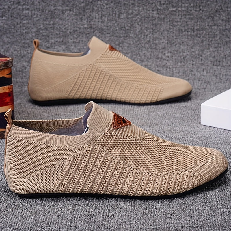 Men's Flat Knit Slip-On Sneakers