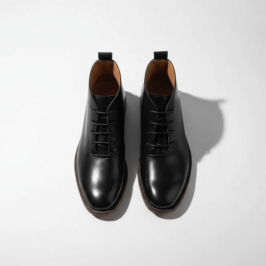 Men's Leather Lace-Up Ankle Boots