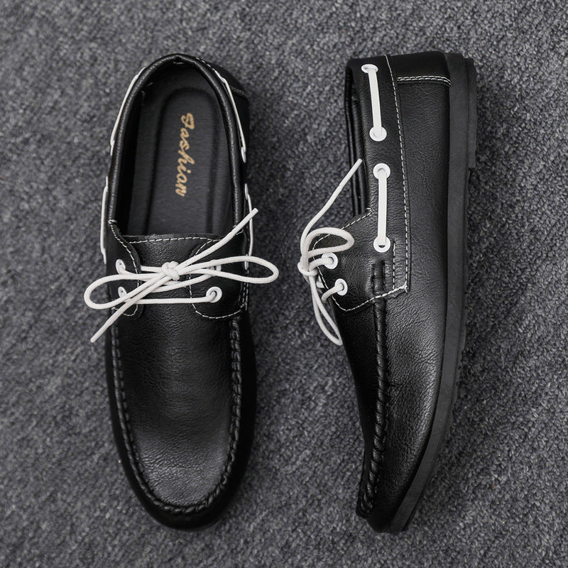 Men's Leather Lace-Up Boat Shoes