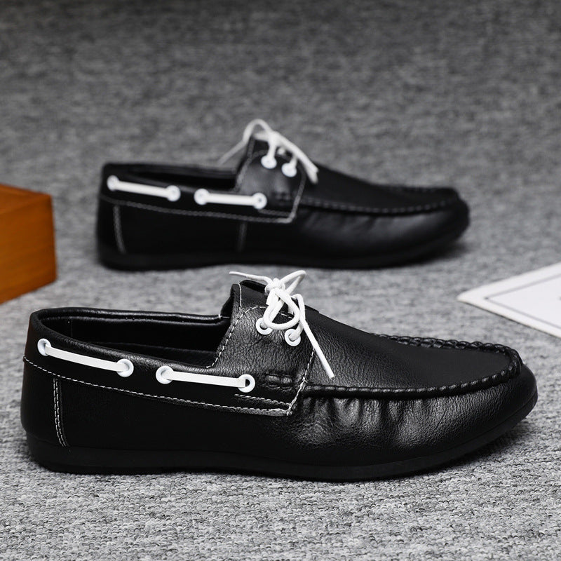 Men's Leather Lace-Up Boat Shoes