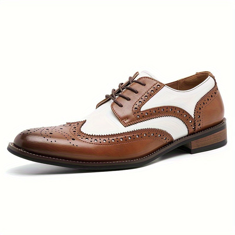 Men's Lace-Up Brogue Derby Shoes