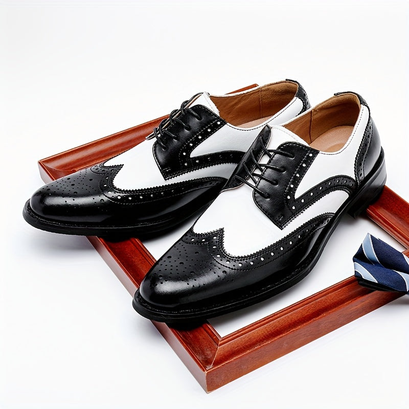 Men's Lace-Up Brogue Derby Shoes