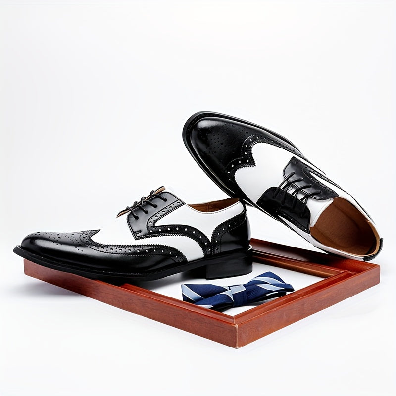 Men's Lace-Up Brogue Derby Shoes