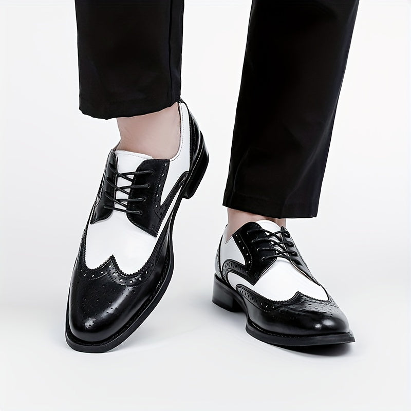 Men's Lace-Up Brogue Derby Shoes