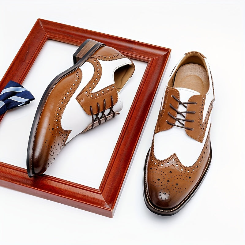 Men's Lace-Up Brogue Derby Shoes