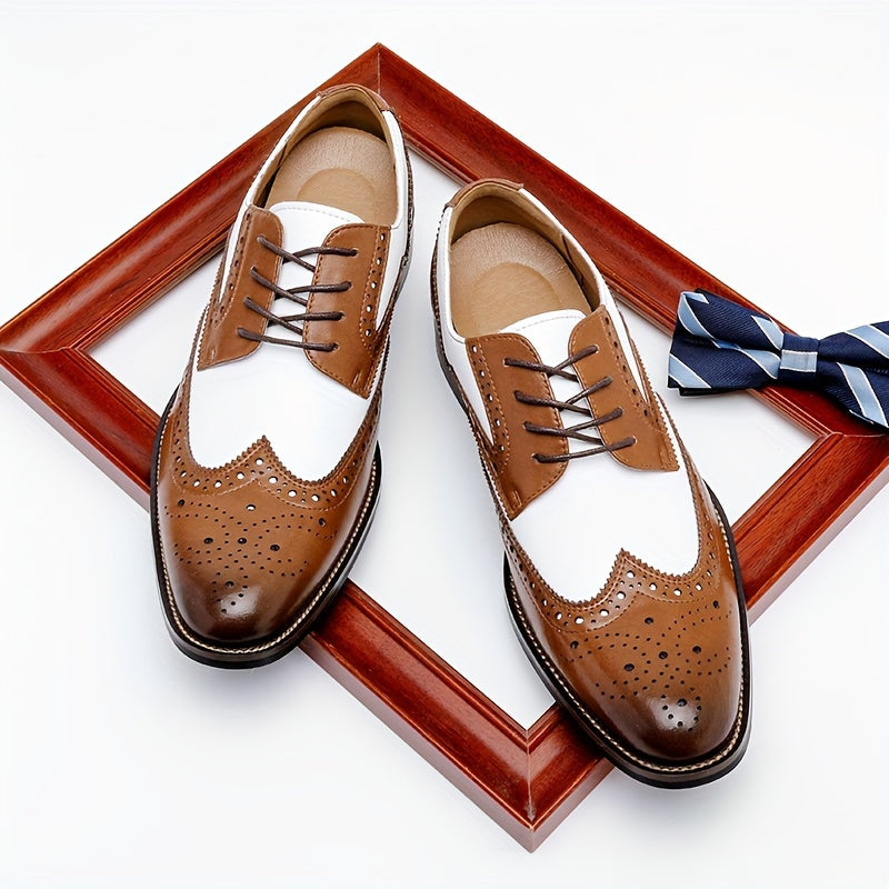 Men's Lace-Up Brogue Derby Shoes