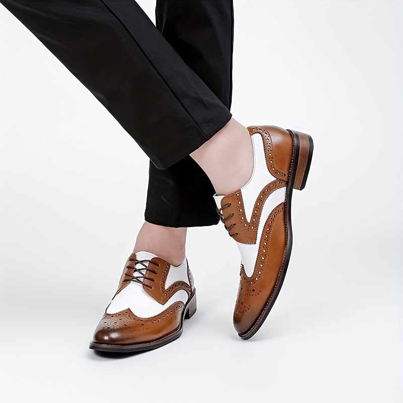 Men's Lace-Up Brogue Derby Shoes