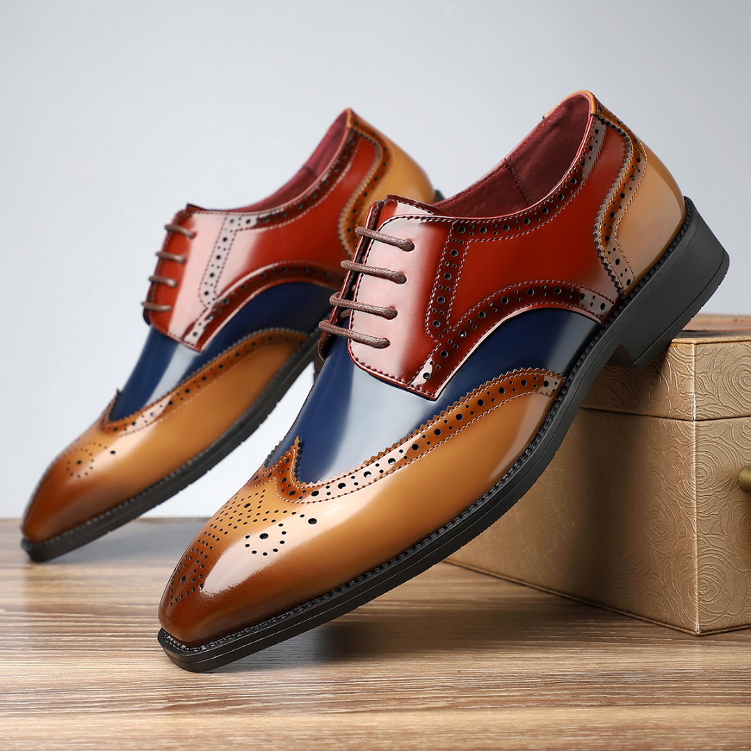 Men's Lace-Up Brogue Oxford Shoes