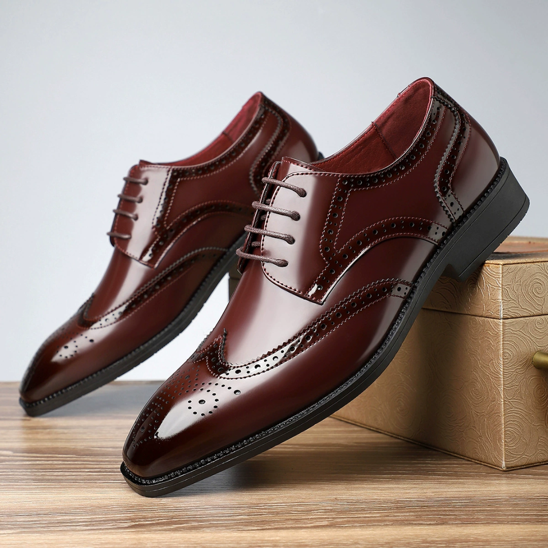 Men's Lace-Up Brogue Oxford Shoes