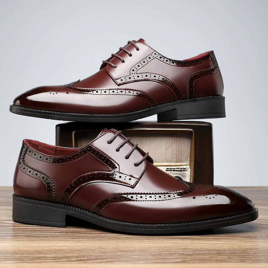 Men's Lace-Up Brogue Oxford Shoes