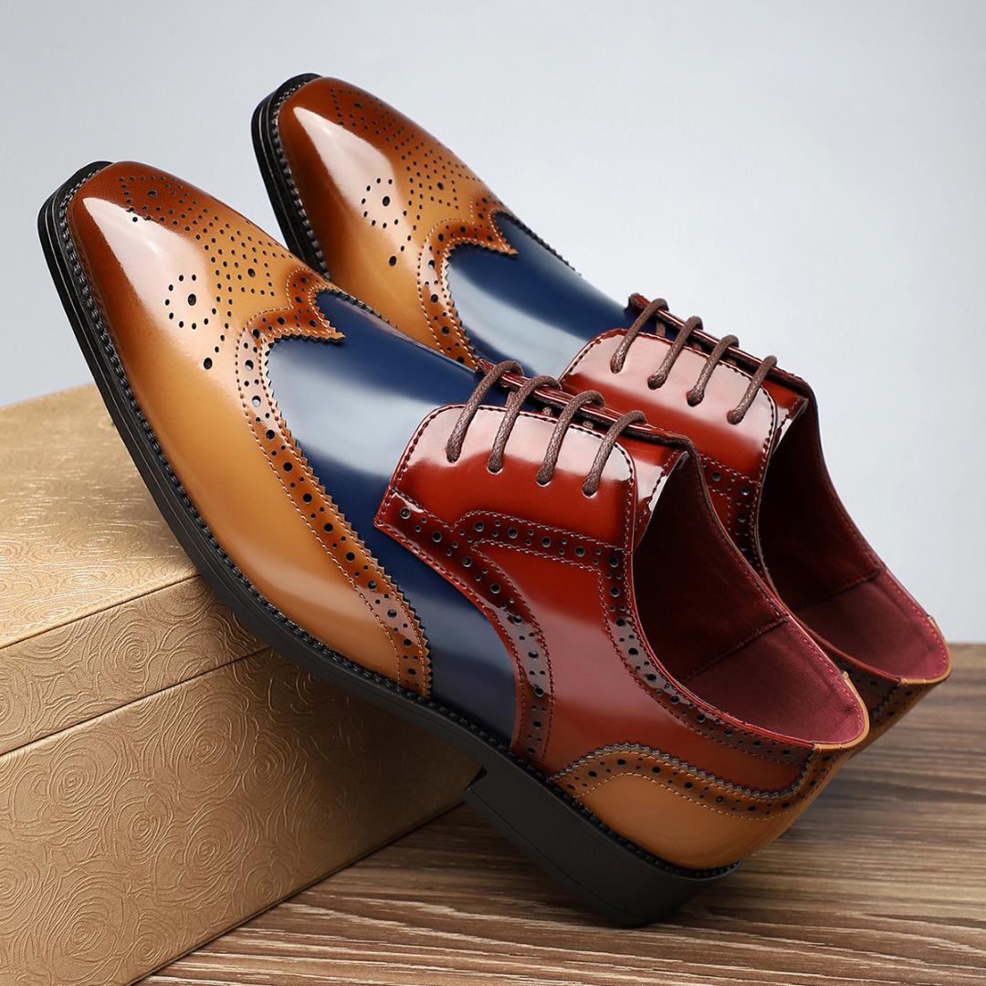 Men's Lace-Up Brogue Oxford Shoes