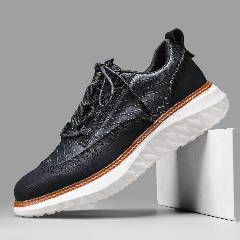 Men's Lace-Up Brogue Sneakers