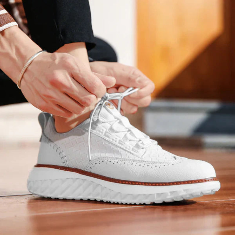 Men's Lace-Up Brogue Sneakers
