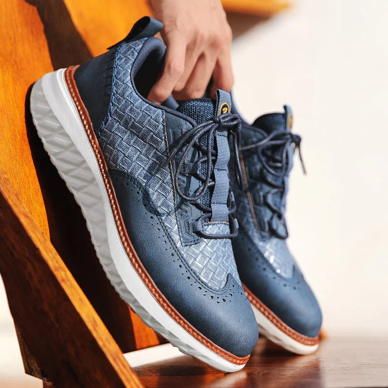 Men's Lace-Up Brogue Sneakers