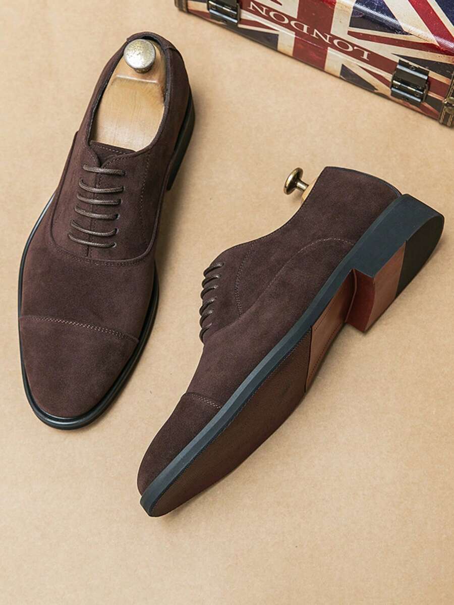 Men's Lace-Up Cap Toe Dress Shoes