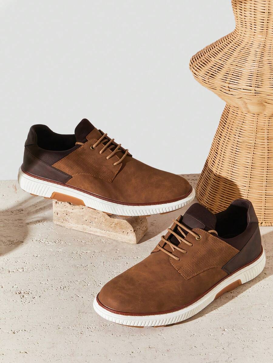 Men's Lace-Up Casual Derby Shoes