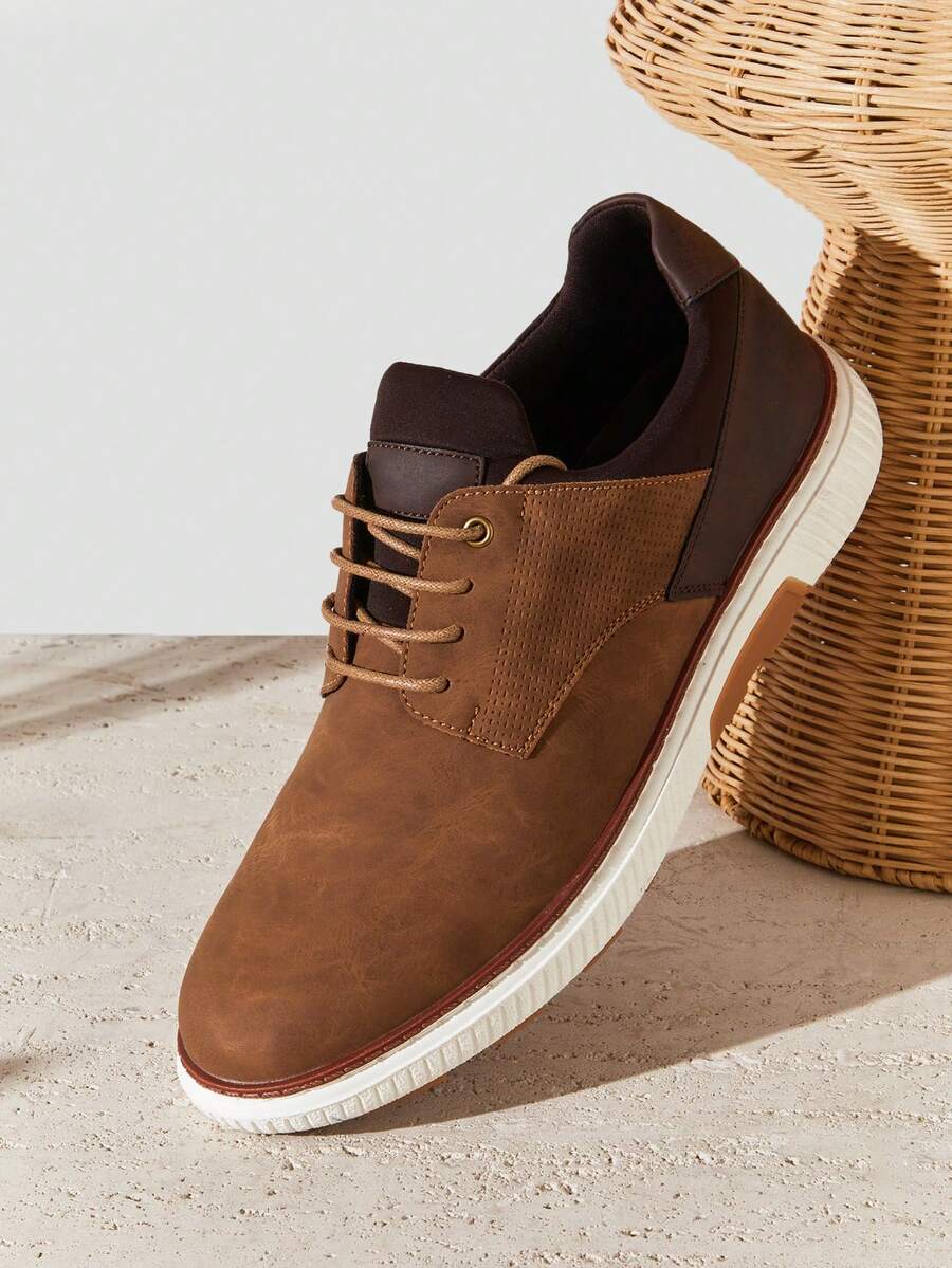 Men's Lace-Up Casual Derby Shoes