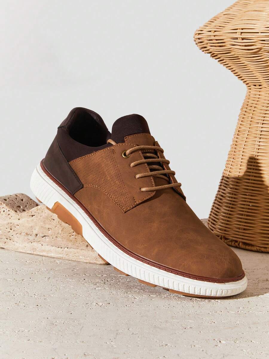 Men's Lace-Up Casual Derby Shoes