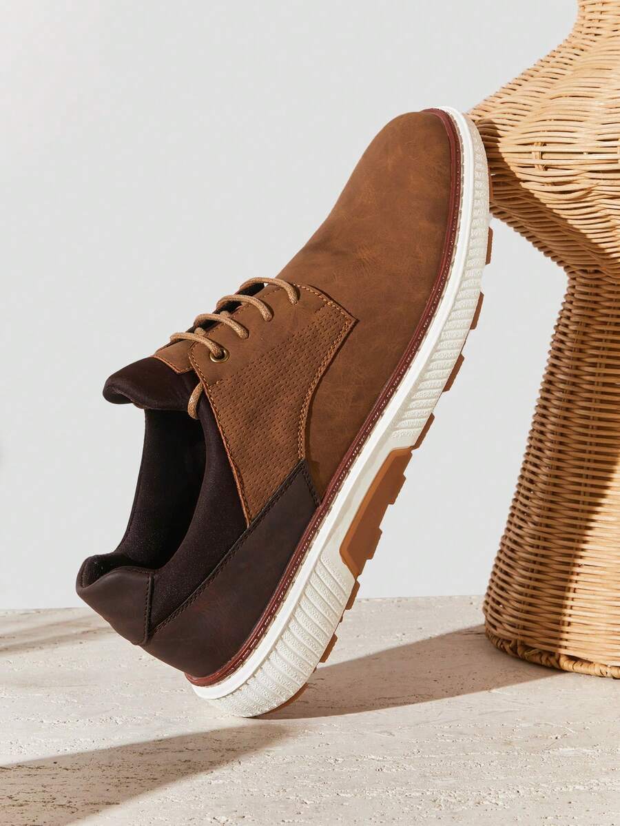 Men's Lace-Up Casual Derby Shoes