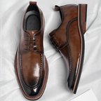 Men's Leather Apron Toe Derby Shoes