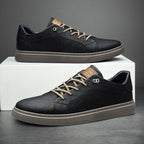 Men's Leather-Look Textured Sneakers