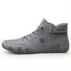 Men's Leather Perforated Ankle Boots