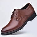 Men's Leather Plain Toe Lace-Up Shoes