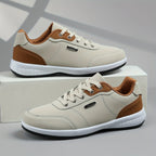 Men's Leather-Look Low Top Sneakers