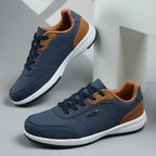 Men's Leather-Look Low Top Sneakers