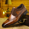 Men's Lace-Up Wingtip Derby Shoes