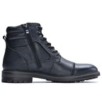 Men's Leather Cap Toe Ankle Boots