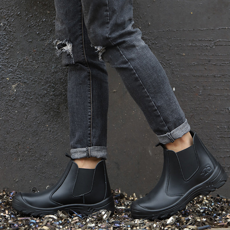 Men's Leather Chunky Chelsea Boots