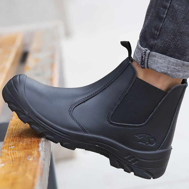 Men's Leather Chunky Chelsea Boots