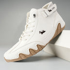 Men's Leather-Look High Top Sneakers