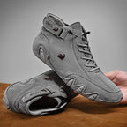 Men's Leather-Look High Top Sneakers