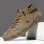 Men's Leather-Look High Top Sneakers
